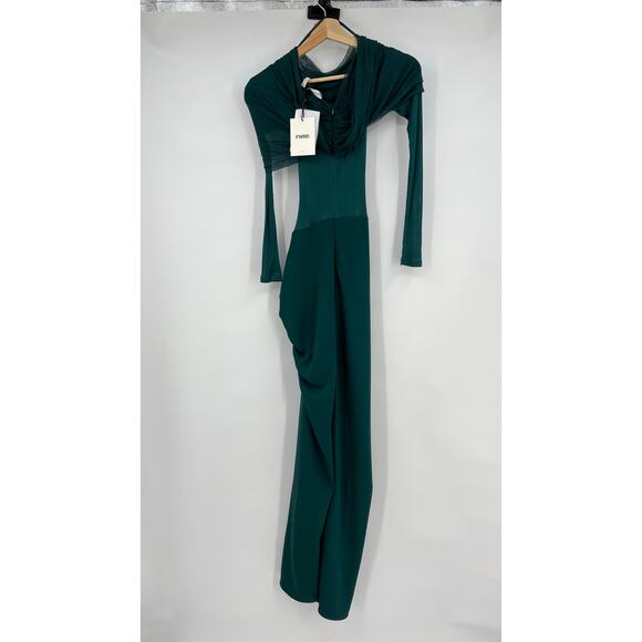 Christopher Esber | NWT Sonora Veiled Ruched Dress in Evergreen AUS 4 / US 0 - Picture 5 of 16